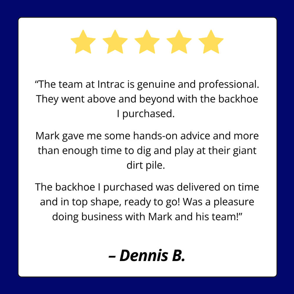 Five star review of the Intrac team by Dennis B.