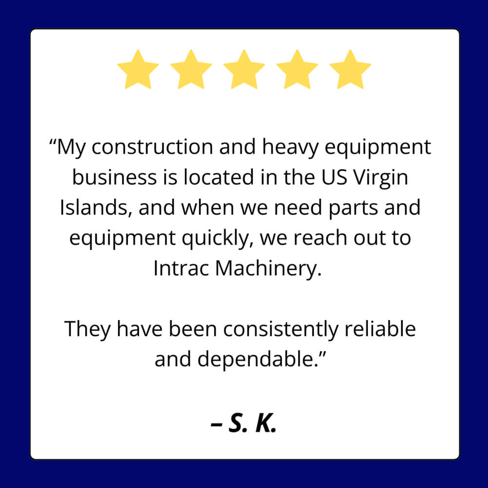 Five star review about Intrac reliability by S.K.
